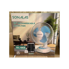 SONALAS SL662: Інноваційний 12-дюймовий вентилятор із сонячною панеллю та LED-освітленням